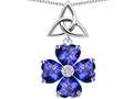 Celtic Love by Kelly™ Lucky Shamrock with Celtic Knot made with Heart 6mm Simulated Tanzanite