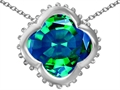 Original Star K™ Large Clover Pendant with 12mm Clover Cut Simulated Emerald