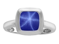 Original Star K™ 8mm Cushion Cut Solitaire Engagement Ring With Created Star Sapphire
