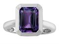 Original Star K™ 9x7mm Emerald Cut Octagon Solitaire Engagement Ring With Simulated Alexandrite