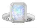 Original Star K™ 9x7mm Emerald Cut Octagon Solitaire Engagement Ring With Created Opal