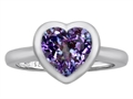 Original Star K™ 8mm Heart Shape Solitaire Engagement Ring With Simulated Alexandrite