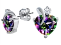 Original Star K™ 8mm Heart Shape Mystic Topaz Heart Earrings