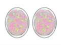 Original Star K™ 8x6mm Oval Created Pink Opal Earring Studs