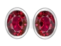 Original Star K™ 8x6mm Oval Created Ruby Earring Studs