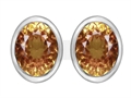 Original Star K™ 8x6mm Oval Simulated Imperial Yellow Topaz Earring Studs