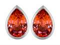 Original Star K™ 9x6mm Pear Shape Simulated Orange Mexican Fire Opal Earring Studs