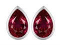 Original Star K™ 9x6mm Pear Shape Created Ruby Earring Studs