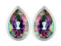 Original Star K™ 9x6mm Pear Shape Rainbow Mystic Topaz Earring Studs