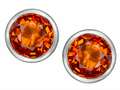 Original Star K™ 7mm Round Simulated Orange Mexican Fire Opal Earring Studs