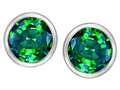Original Star K™ 7mm Round Simulated Emerald Earring Studs