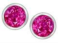 Original Star K™ 7mm Round Created Pink Sapphire Earring Studs