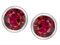 Original Star K™ 7mm Round Created Ruby Earring Studs