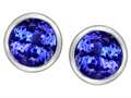Original Star K™ 7mm Round Simulated Tanzanite Earring Studs