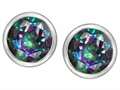 Original Star K™ 7mm Round Rainbow Mystic Topaz Earring Studs