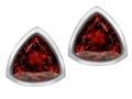 Original Star K™ 7mm Trillion Cut Genuine Garnet Earring Studs