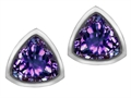Original Star K™ 7mm Trillion Cut Simulated Alexandrite Earring Studs