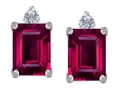 Original Star K™ 8x6mm Emerald Octagon Cut Created Ruby Earring Studs