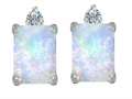 Original Star K™ 8x6mm Emerald Octagon Cut Created Opal Earring Studs
