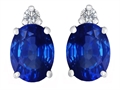 Original Star K™ 8x6mm Oval Created Sapphire Earring Studs