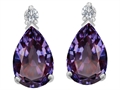 Original Star K™ 9x6mm Pear Shape Simulated Alexandrite Earring Studs