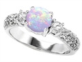 Original Star K™ 7mm Round Created Opal Engagement Ring