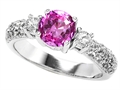 Original Star K™ 7mm Round Created Pink Sapphire Engagement Ring