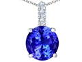 Original Star K™ Large 12mm Round Simulated Tanzanite Pendant