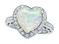Original Star K™ Large 10mm Heart Shape Created Opal Engagement Wedding Ring