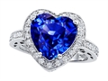 Original Star K™ Large 10mm Heart Shape Simulated Tanzanite Engagement Wedding Ring