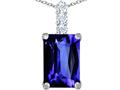 Original Star K™ Large 14x10mm Emerald Cut Simulated Tanzanite Pendant