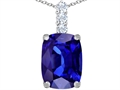 Original Star K™ Large 14x10mm Cushion Cut Simulated Tanzanite Pendant