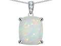 Original Star K™ Large 12x10mm Cushion Cut Created Opal Pendant