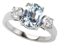 Original Star K™ 9x7mm Oval Simulated Aquamarine Engagement Ring