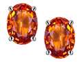 Original Star K™ Oval 8x6mm Simulated Orange Mexican Fire Opal Earring Studs