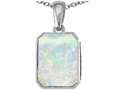 Original Star K™ Emerald Cut 10x8mm Created Opal Pendant