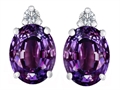 Original Star K™ 8x6mm Oval Simulated Alexandrite Earring Studs