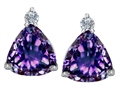 Original Star K™ 7mm Trillion Cut Simulated Alexandrite Earring Studs