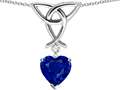 Celtic Love by Kelly Love Knot Pendant with 8mm Heart Shape Simulated Tanzanite