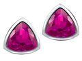 Original Star K™ 7mm Trillion Cut Created Pink Sapphire Earring Studs