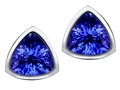 Original Star K™ 7mm Trillion Cut Simulated Tanzanite Earring Studs
