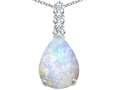 Original Star K™ Large 14x10mm Pear Shape Created Opal Pendant