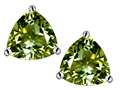 Original Star K™ Trillion 7mm Simulated Green Tourmaline Earring Studs