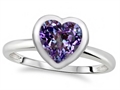 Tommaso Design™ 7mm Heart Shape Simulated Alexandrite Engagement Solitaire Ring