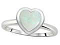 Tommaso Design™ 7mm Heart Shape Genuine Opal Engagement Solitaire Ring
