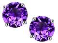 Original Star K™ 7mm Round Genuine Amethyst Earring Studs