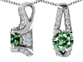 Original Star K™ Round Simulated Green Sapphire Pendant