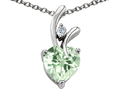 Original Star K™ 8mm Heart Shape Genuine Green Amethyst Heart Pendant