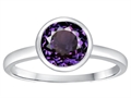 Tommaso Design™ 7mm Round Simulated Alexandrite Engagement Solitaire Ring