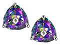 Original Star K™ Trillion 7mm Rainbow Mystic Topaz Earring Studs